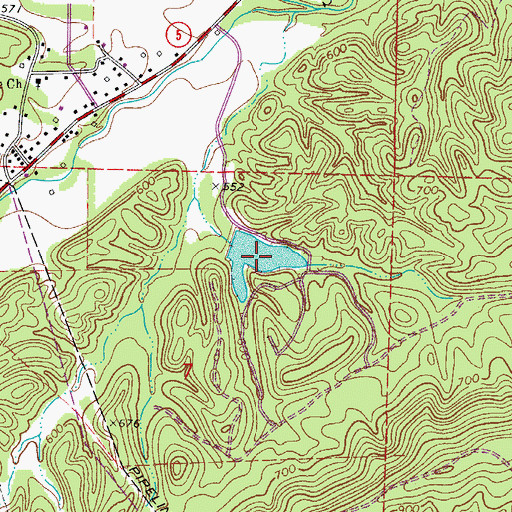 Topographic Map of Fountain Lake, AR