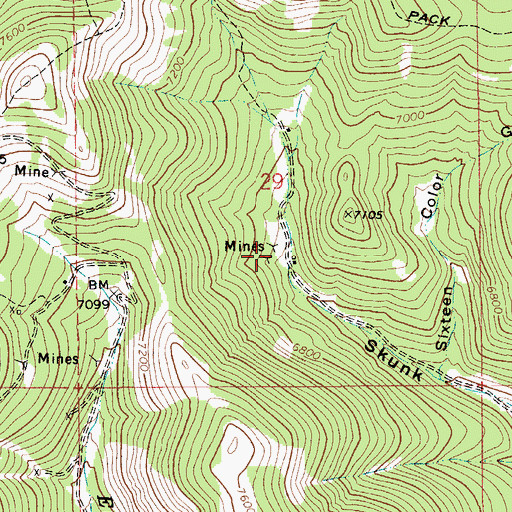 Topographic Map of Gold Bug Mine, MT