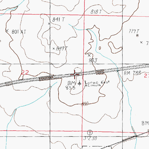 Topographic Map of Midway Station, AZ