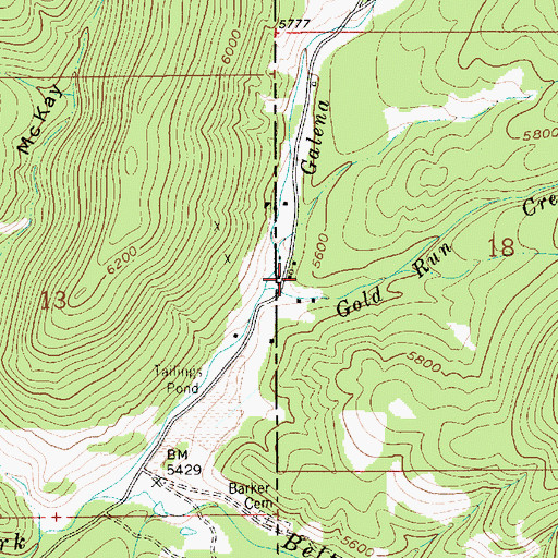 Topographic Map of MS 3048 Mine, MT