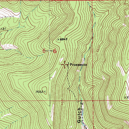 Topographic Map of NW SE Section 6 Mine, MT