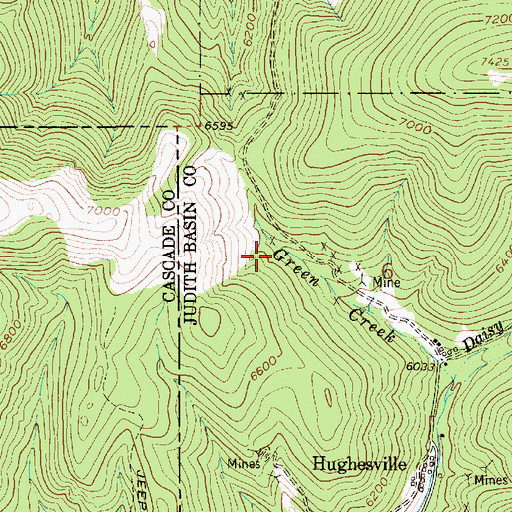 Topographic Map of Smelter Mine, MT