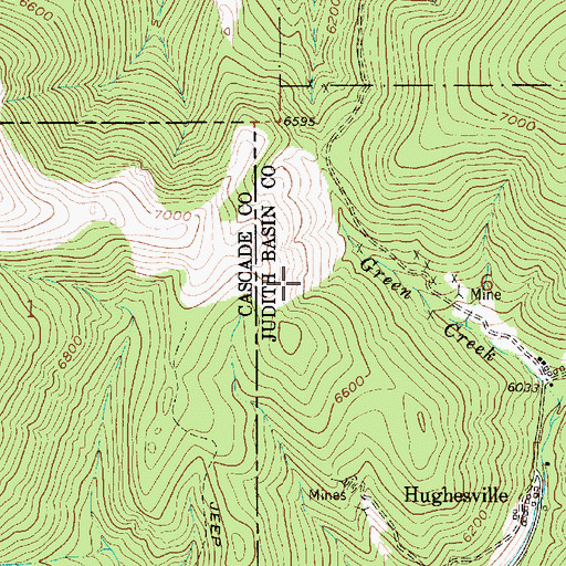 Topographic Map of May Mine, MT