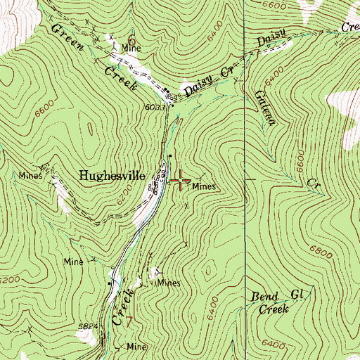 Topographic Map of Grey Eagle Mine, MT