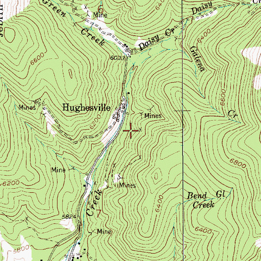Topographic Map of M T A Mine, MT