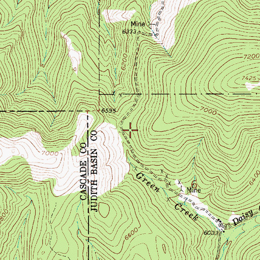 Topographic Map of Paragon Mine, MT