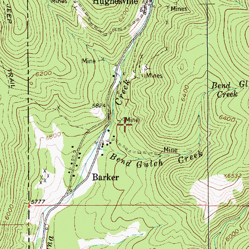 Topographic Map of NE SE Section 7 Mine, MT