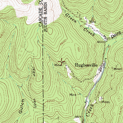 Topographic Map of Wright Lode Mine, MT