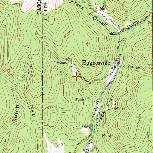 Topographic Map of Edwards Mine, MT
