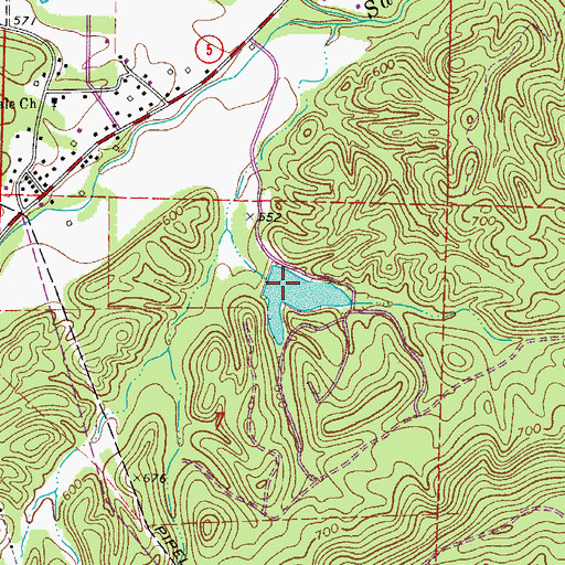 Topographic Map of O'Mahoney Pond, AR