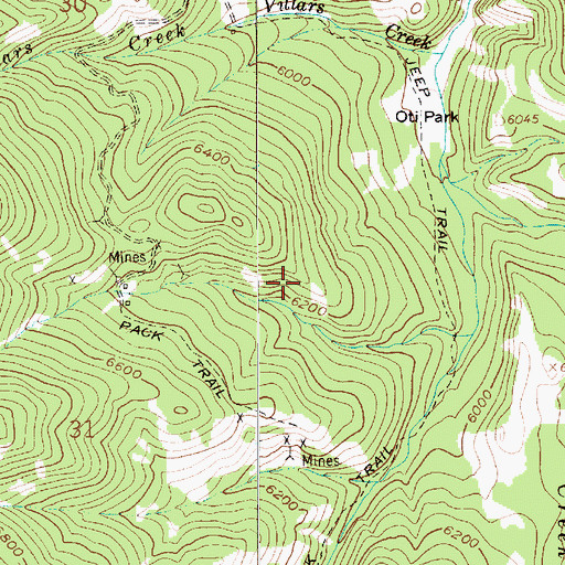 Topographic Map of Montgomery Mine, MT