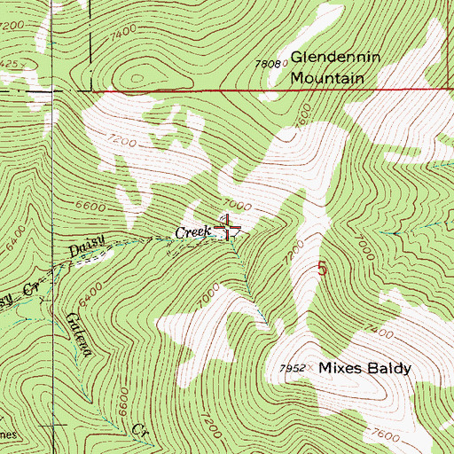 Topographic Map of Tiger Mine, MT