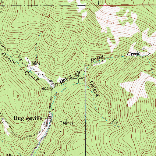 Topographic Map of Belfont/Harrison Mine, MT