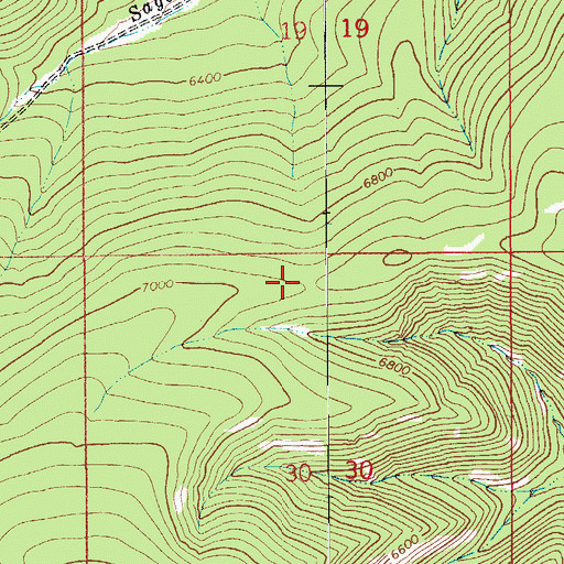 Topographic Map of Running Wolf Deposit Mine, MT