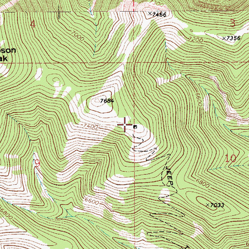 Topographic Map of SW NW Section 10 Mine, MT
