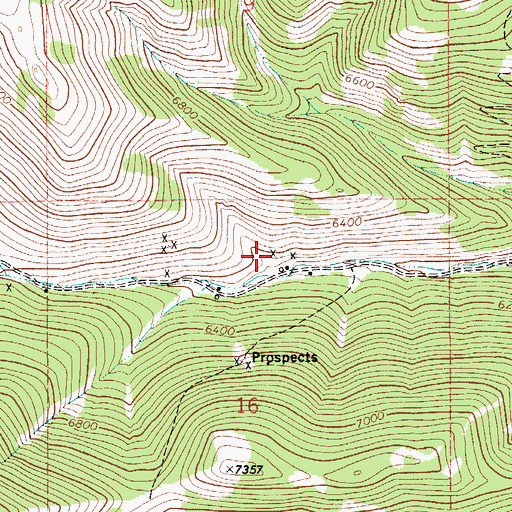 Topographic Map of NW NE Section 16 Mine, MT