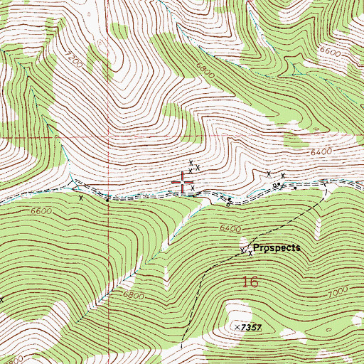 Topographic Map of NE NW Section 16 Mine, MT