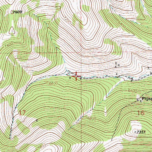 Topographic Map of NE NE Section 12 Mine, MT