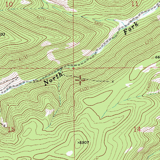 Topographic Map of NW NW Section 14 Mine, MT