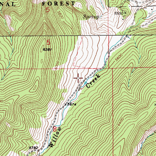 Topographic Map of NE NE Section 8 Mine, MT