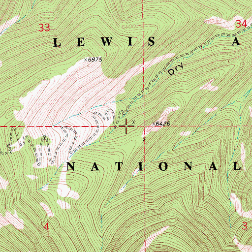 Topographic Map of SE SE Section 33 Mine, MT