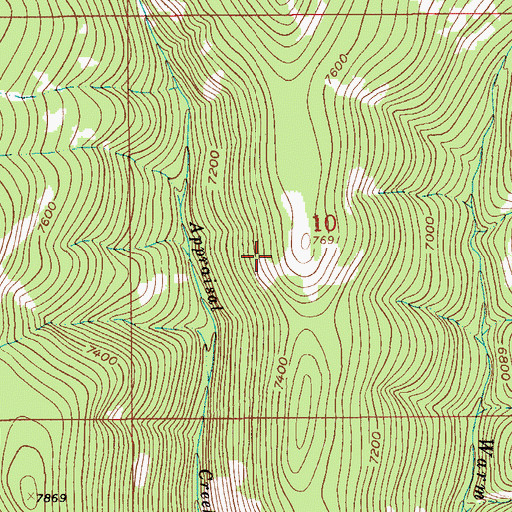 Topographic Map of NW SE Section 10 Mine, MT