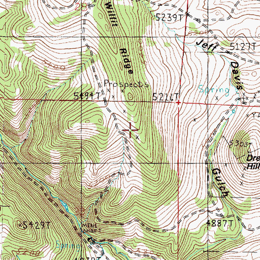Topographic Map of NE NE Section 33 Mine, MT
