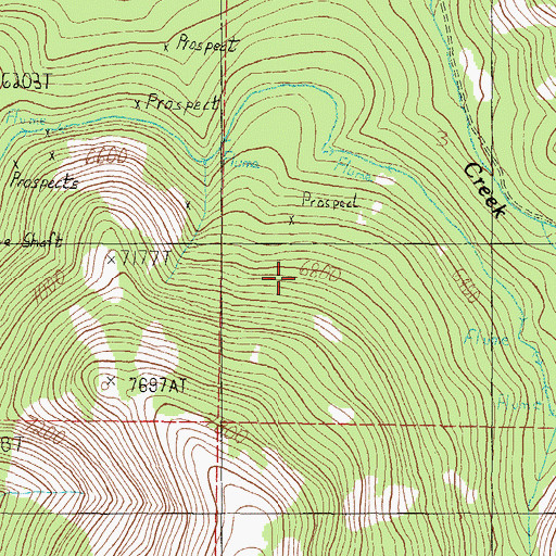Topographic Map of Red Mountain, MT