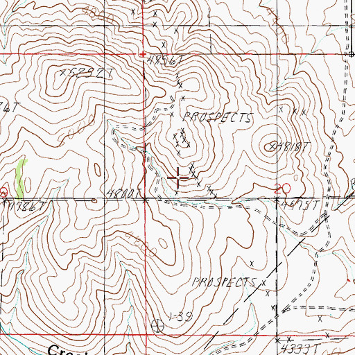 Topographic Map of Silver Coin Mine, MT
