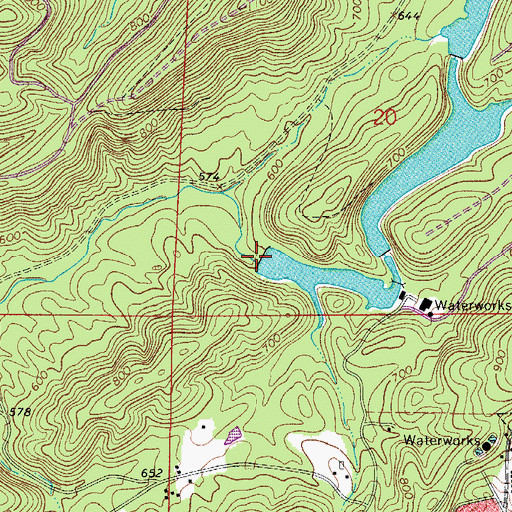 Topographic Map of Bethel Dam, AR