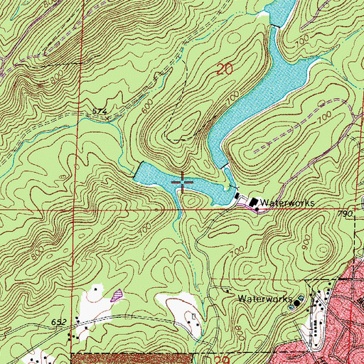 Topographic Map of Bethel Lake, AR
