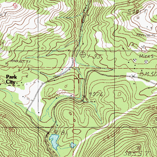 Topographic Map of Noyau Mine, MT