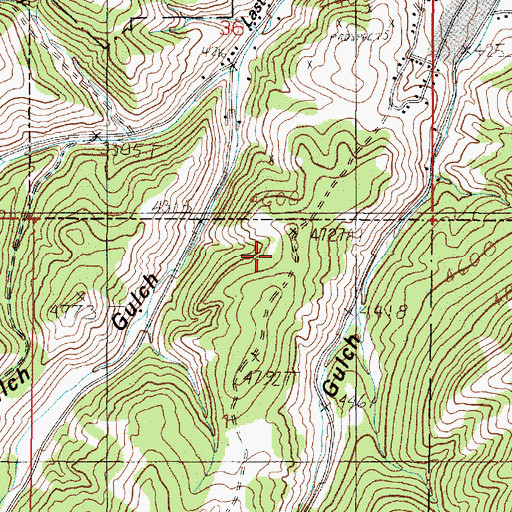 Topographic Map of Davis Gulch III Mine, MT