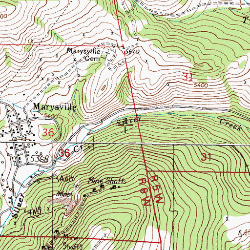 Topographic Map of Frame Mine, MT