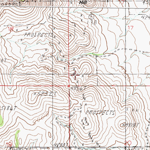 Topographic Map of Silver Coin North Mine, MT