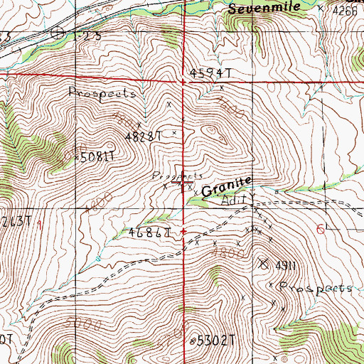 Topographic Map of SW NW Section 6 Mine, MT