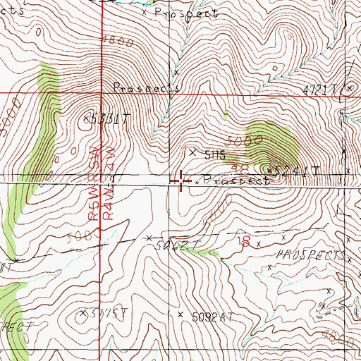 Topographic Map of SE NW Section 18 Mine, MT