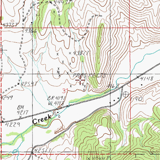 Topographic Map of SW NE Section 31 Mine, MT