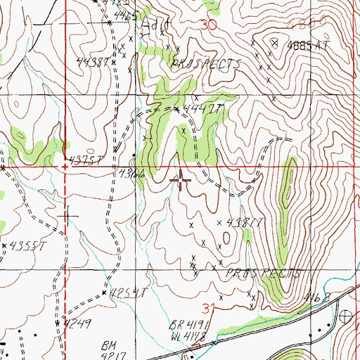 Topographic Map of Grunenfelder Mine, MT