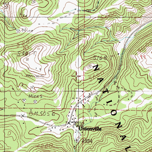 Topographic Map of Golden Mine, MT