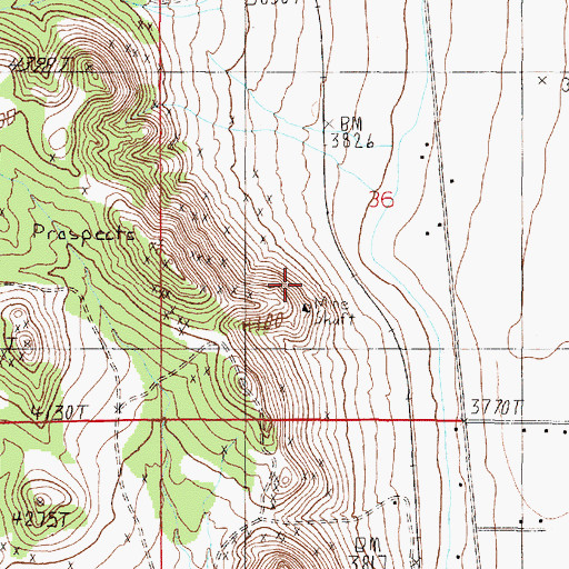 Topographic Map of Tavo Mine, MT