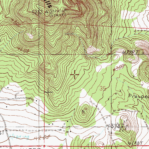 Topographic Map of Swan Mine, MT