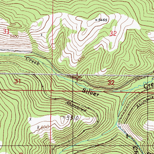 Topographic Map of SW SW Section 32 Mine, MT