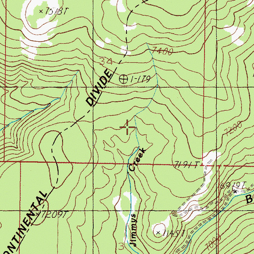 Topographic Map of NW NE Section 27 Mine, MT