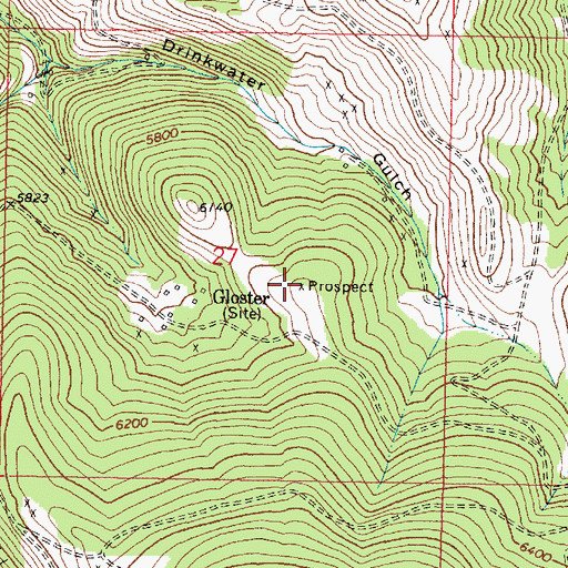 Topographic Map of Erie Mine, MT