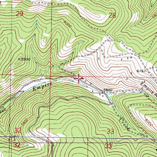 Topographic Map of Empire Millsite, MT