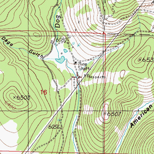 Topographic Map of Rose Densmore Mine, MT