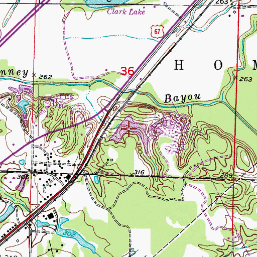 Topographic Map of Cox Lake, AR