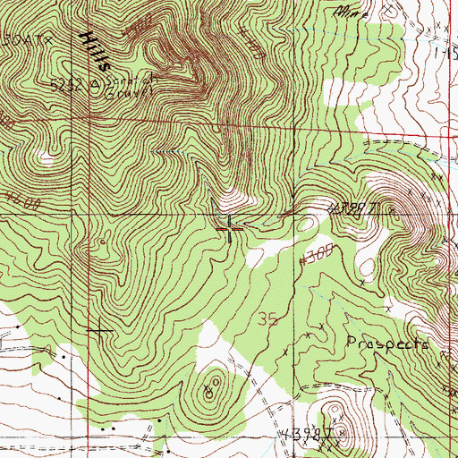 Topographic Map of Independent Mine, MT