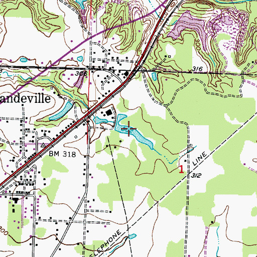 Topographic Map of Buford Lake, AR